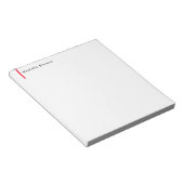Stijlvolle Eenvoudige Gewone Zwart & Wit Rood Mini Notitieblok (Schuin)