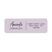 Stijlvolle eenvoudige informele Casual Lila Etiket (Voorkant)