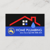 Stijlvolle eenvoudige lekkende dakbedekking visitekaartje (Voorkant)