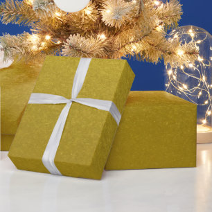 Stijlvolle Eenvoudige Metallic Geïnspireerde Gele Cadeaupapier