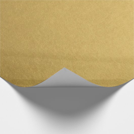 Stijlvolle Eenvoudige Metallic Geïnspireerde Goud Cadeaupapier (Hoek)