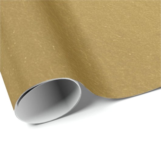 Stijlvolle Eenvoudige Metallic Geïnspireerde Goud Cadeaupapier (Rol Hoek)