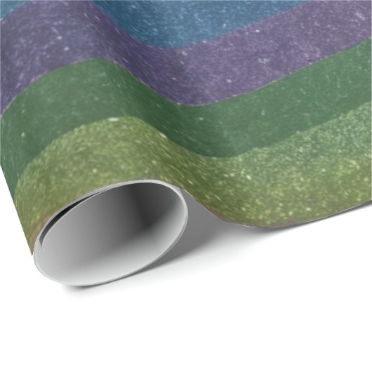 Stijlvolle Eenvoudige Metallic Geïnspireerde Regen Cadeaupapier (Rol Hoek)