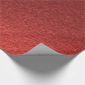 Stijlvolle eenvoudige metallic geïnspireerde rood cadeaupapier (Hoek)