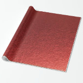 Stijlvolle eenvoudige metallic geïnspireerde rood cadeaupapier (Uitgerold)