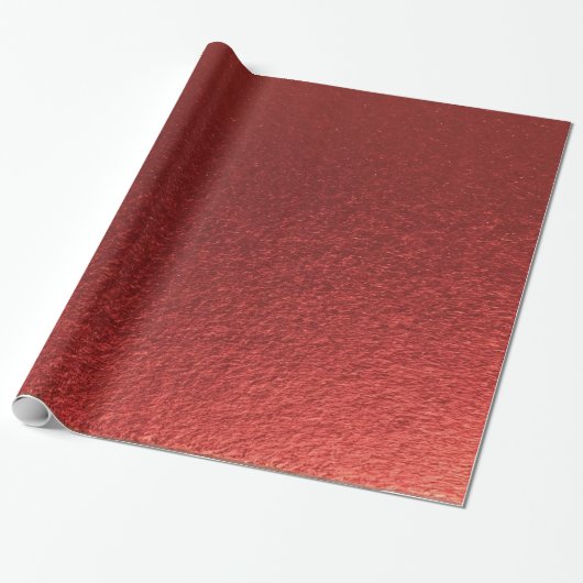 Stijlvolle eenvoudige metallic geïnspireerde rood cadeaupapier (Uitgerold)