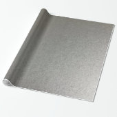 Stijlvolle Eenvoudige Metallic Geïnspireerde Zilve Cadeaupapier (Uitgerold)