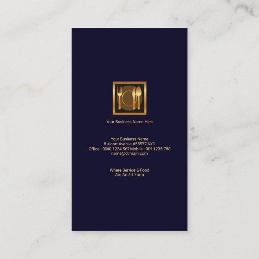 Stijlvolle, eenvoudige, minimale gouden keuzeset visitekaartje (Achterkant)