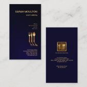 Stijlvolle, eenvoudige, minimale gouden keuzeset visitekaartje (Voorkant / Achterkant)