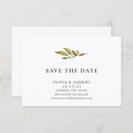 Stijlvolle, eenvoudige minimalistische elegante ty save the date