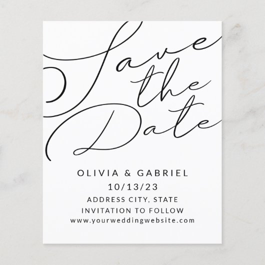 Stijlvolle, eenvoudige minimalistische legante kal (Voorkant)