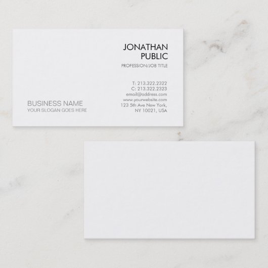 Stijlvolle Eenvoudige Moderne Elegante Bedrijf Sja Visitekaartje (Voorkant / Achterkant)