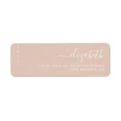 Stijlvolle Eenvoudige Monogram Boho Beige Etiket (Voorkant)