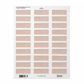 Stijlvolle Eenvoudige Monogram Boho Beige Etiket (Full Sheet)