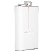 Stijlvolle Eenvoudige Plain Zwart & Wit Rood Minim Heupfles (Rechts)