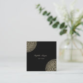 Stijlvolle, eenvoudige professional, Stippen Vierkante Visitekaartje (Staand voorkant)