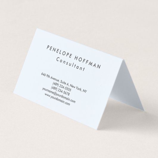 Stijlvolle eenvoudige professionele klasse visitekaartje (Voorkant)