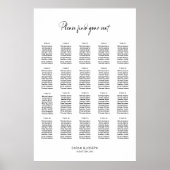 Stijlvolle Eenvoudige Tafelindeling Bruiloft met 2 Poster (Voorkant)