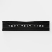 Stijlvolle Eenvoudige Tekst & Dunne Strepen Spandoek (Horizontaal)