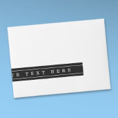 Stijlvolle eenvoudige tekst en dunne strepen adreslabel wikkel