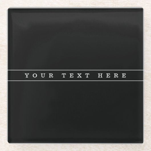 Stijlvolle eenvoudige tekst en dunne strepen glazen onderzetter (Voorkant)