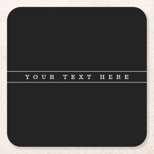 Stijlvolle eenvoudige tekst en dunne strepen kartonnen onderzetters (Voorkant)