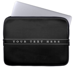 Stijlvolle eenvoudige tekst en dunne strepen laptop sleeve