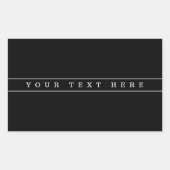 Stijlvolle eenvoudige tekst en dunne strepen rechthoekige sticker (Voorkant)