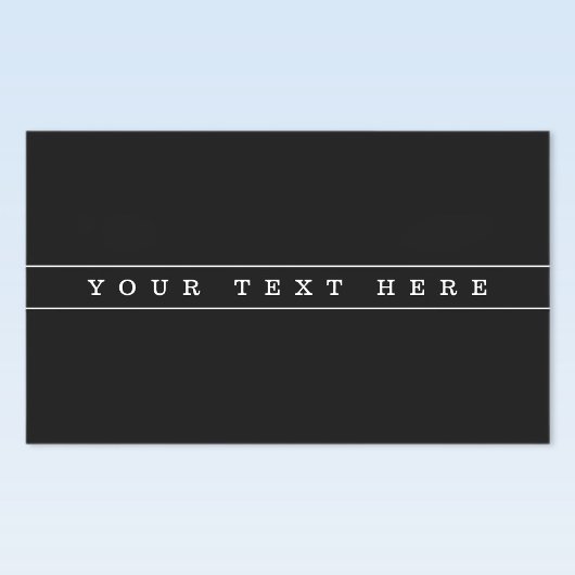 Stijlvolle eenvoudige tekst en dunne strepen rechthoekige sticker