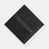 Stijlvolle eenvoudige tekst en dunne strepen servet (Hoek)