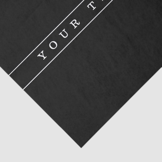 Stijlvolle eenvoudige tekst en dunne strepen tissuepapier (Detail)