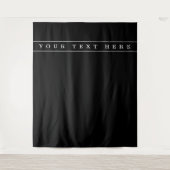 Stijlvolle eenvoudige tekst en dunne strepen wandkleed (Voorkant)