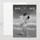 Stijlvolle Eenvoudige Volledige Foto Dubbelzijdige Save The Date (Voorkant / Achterkant)