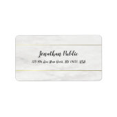 Stijlvolle, eenvoudige, witte, gouden gouden Sjabl Etiket (Voorkant)