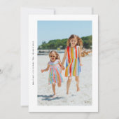 Stijlvolle eenvoudige zijwegen Christmas Photo Lij Feestdagenkaart (Voorkant)