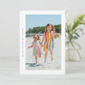 Stijlvolle eenvoudige zijwegen Christmas Photo Lij Feestdagenkaart (Staand voorkant)