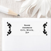 Stijlvolle eenvoudige zwart-wit etiket (Insitu)