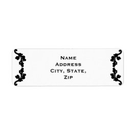 Stijlvolle eenvoudige zwart-wit etiket