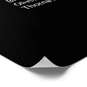 Stijlvolle Eenvoudige Zwarte 9 Tafel Trouw Stoelen Poster (Hoek)