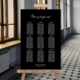 Stijlvolle Eenvoudige Zwarte Tafel Trouw Stoelen P Poster
