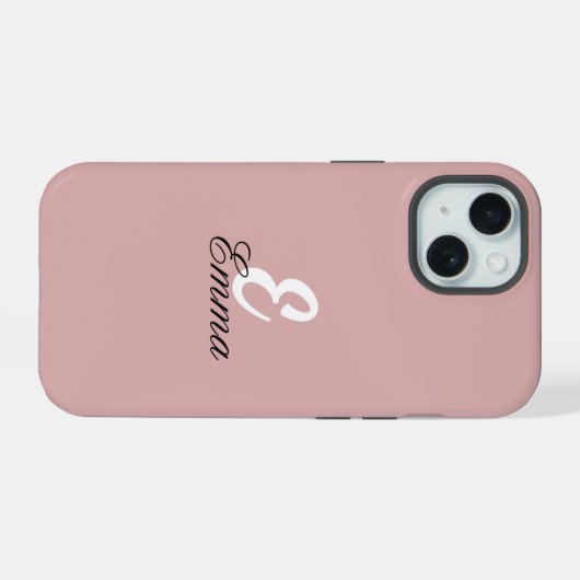 Stijlvolle effen kleur beschermend Hoesje iPhone 15 Case (Achterkant horizontaal)