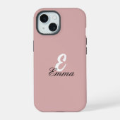 Stijlvolle effen kleur beschermend Hoesje iPhone 15 Case (Achterkant)