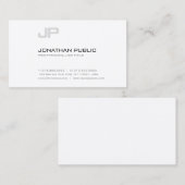 Stijlvolle effen modern eenvoudig chique ontwerp m visitekaartje (Voorkant / Achterkant)