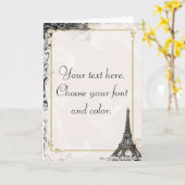  stijlvolle Eiffeltowerkaarten Kaart (Gele Bloem)