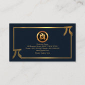 Stijlvolle Elegant Gold Pi Border Wiskunde Tutor Visitekaartje (Achterkant)