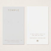 Stijlvolle Elegant Grey Earring Display Card Visitekaartje (Voorkant /achterkant)