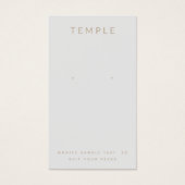 Stijlvolle Elegant Grey Earring Display Card Visitekaartje (Voorkant)