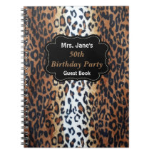 Stijlvolle Elegant Leopard Print 50th Birthday Gue