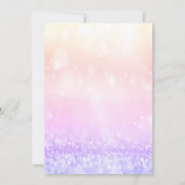 Stijlvolle Elegant Ombre Glitter Bokeh Sweet 16 Kaart (Achterkant)