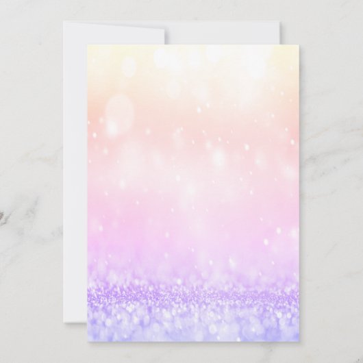 Stijlvolle Elegant Ombre Glitter Bokeh Sweet 16 Kaart (Achterkant)